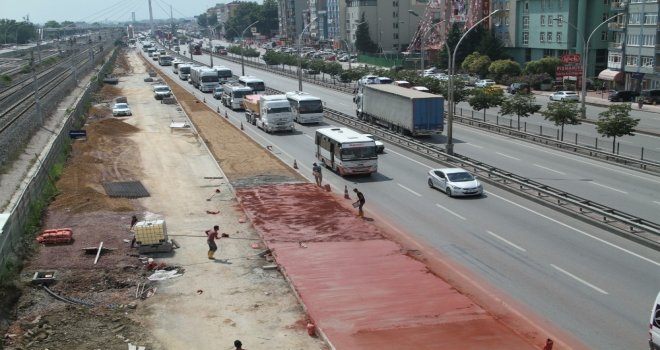 Toplu Taşıma Araçları İçin İlave Şerit Oluşuyor