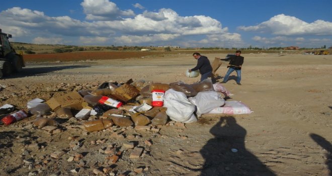 Uşakta Yakalanan Kaçak Tütünler İmha Edildi