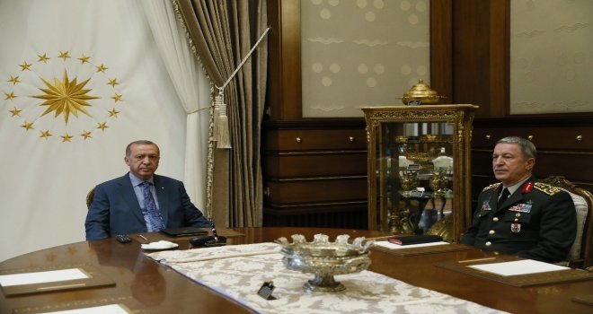 Cumhurbaşkanı Erdoğan, Orgeneral Akarı Kabul Etti