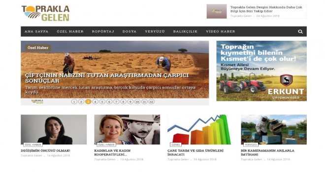 Toprakla Gelen İsimli İnternet Sitesi Yayın Hayatına Merhaba Dedi