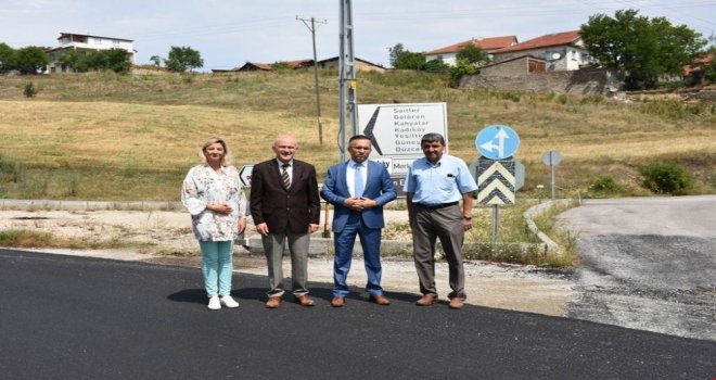 Vali Çeber,  Yapımı Biten Sıcak Asfalt Yollarını İnceledi