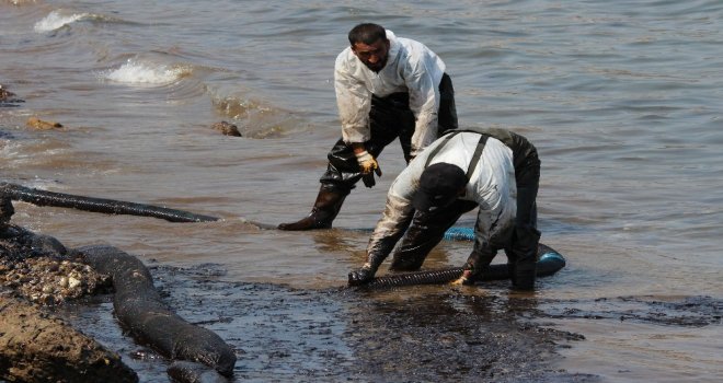Foçadaki Çevre Felaketinde Temizlik Çalışmaları Devam Ediyor