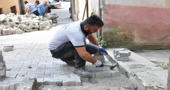 Giresunda Yol Yenileme Çalışmaları Sürüyor