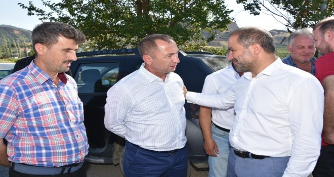 Başkanlardan Yol Yapım Çalışmalarına Yerinde İnceleme