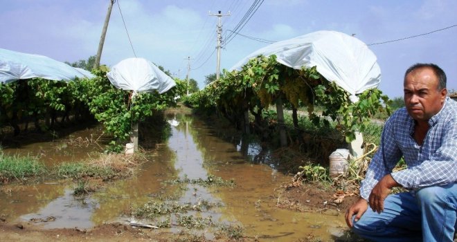 Sarıgölde Dolu Ve Fırtına Zarara Yol Açtı