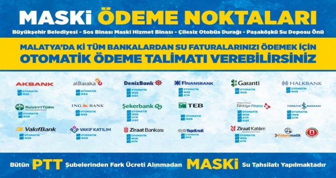 Maskiden Fatura Ödeme Kolaylığı