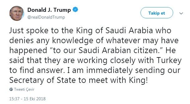 Trump, Kral Selman İle Görüştü