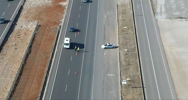 Antalyada Helikopter Ve Drone İle Trafik Denetimi