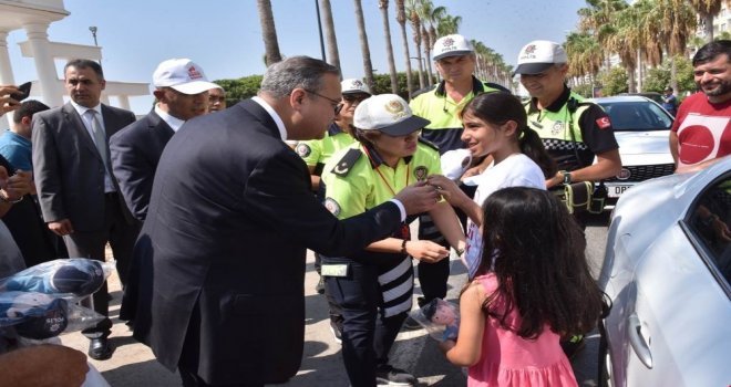 Vali Su Trafik Denetimine Katıldı