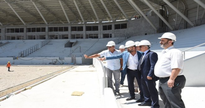 Başkan Gül Yeni Stadyum İnşaatını İnceledi