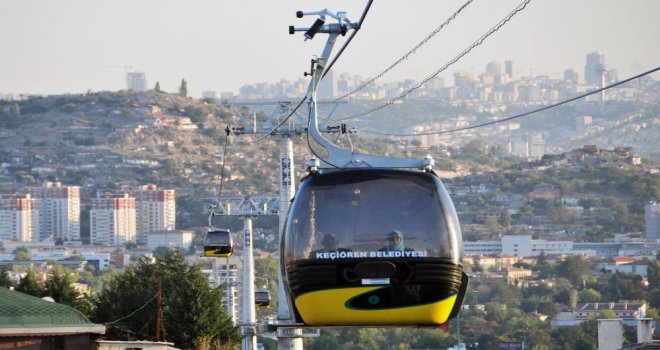 Keçiörende Teleferik Seferleri Yeniden Başladı