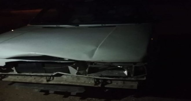 Otomobil Domuza Çarptı: 2 Yaralı