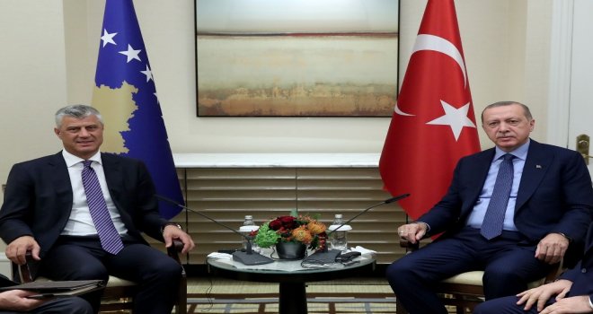 Cumhurbaşkanı Erdoğan, Kosova Cumhurbaşkanı Thaçi İle Görüştü