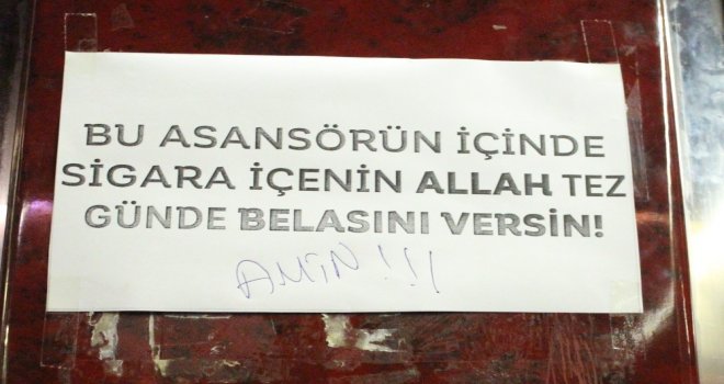 Asansöre Öyle Bir Yazı Yazdı Ki