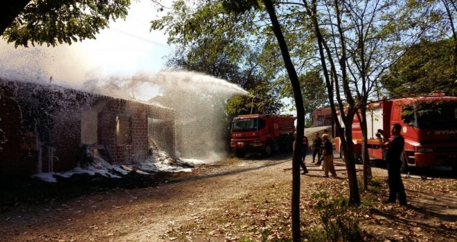 Çanakkalede Samanlık Yangını