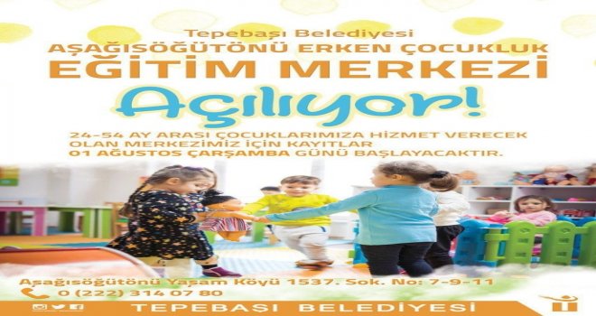 Aşağısöğütönü Erken Çocukluk Eğitim Merkezi Hizmet Vermeye Başlayacak