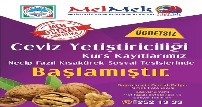 Melikgazi Belediyesi Ceviz Yetiştiriciliği Kursu Açtı