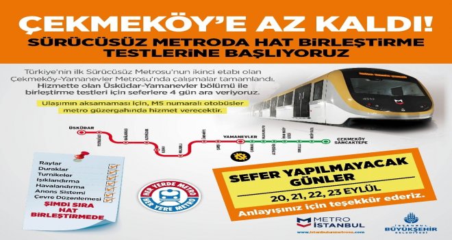 İlk Sürücüsüz Metronun İkinci Etabı Tamamlandı