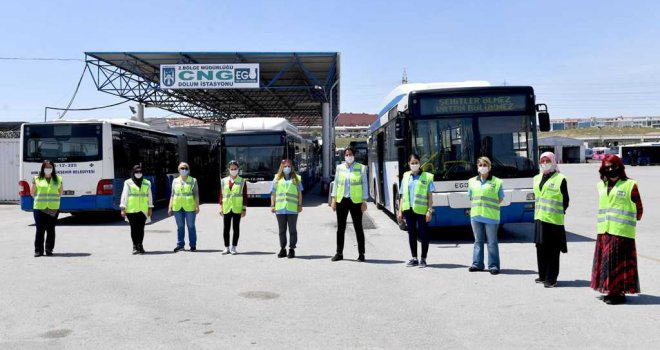 EGO'NUN 10 KADIN ŞOFÖRÜ TRAFİĞE ÇIKMAK İÇİN GÜN SAYIYOR