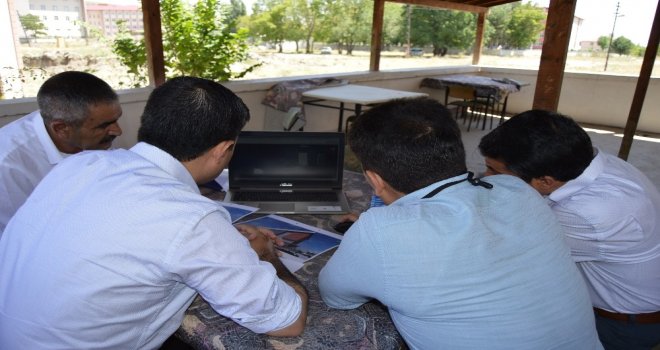 Kaymakam Sarı, Yeni Yapılacak Öğretmen Evi Arsasında İncelemelerde Bulundu