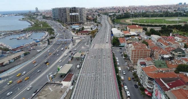 (Özel) Sona Yaklaşılan Halkalı- Gebze Banliyö Hattı Havadan Görüntülendi