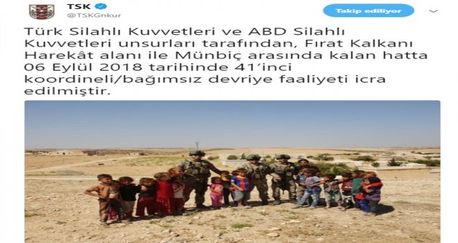 Tskdan Menbiç Hattında 41İnci Devriye