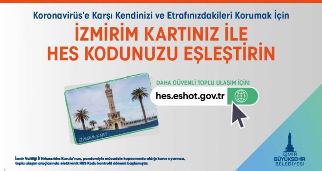 HES Kodu-İzmirim Kart eşleştirmesinde son 2 gün