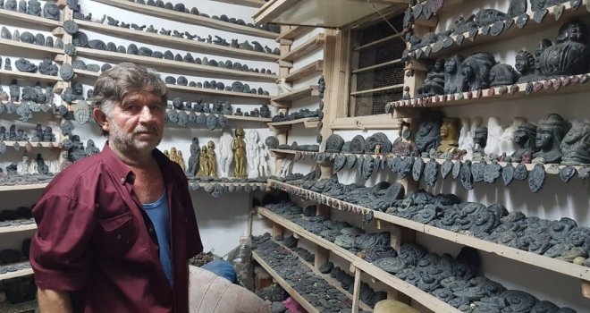 Çakıyla Taşı Sanata Dönüştürüyor