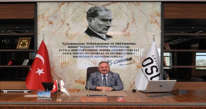 Kayseri Osb Yönetim Kurulu Başkanı Tahir Nursaçanın 30 Ağustos Zafer Bayramı Mesajı