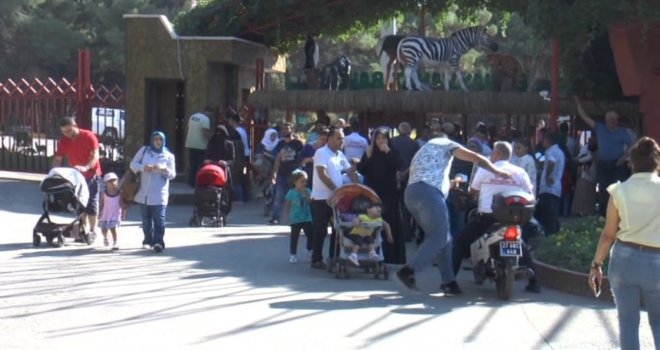 Bayram Tatilinde Gaziantep Hayvanat Bahçesine Yoğun İlgi