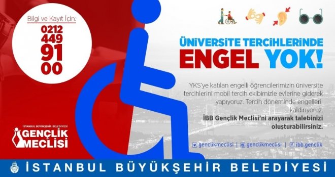 İbbden Engelli Öğrencilere Mobil Tercih Hizmeti