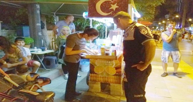 Erdekte Seyyar Satıcılar Denetlendi