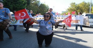 Engelliler Davul Ve Zurnalar Eşliğinde Yürüdü