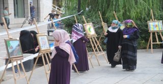 Cizrede Kuran Kursu Öğrencileri Resim Sergisi Açtı