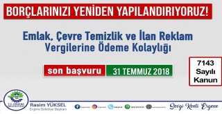 Ergene Belediyesinden Yapılandırma Fırsatı Açıklaması