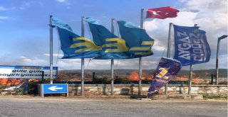 Ayvalıkta Akaryakıt İstasyonu Yanında Çıkan Yangın Korkuttu