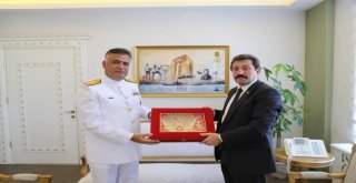 Yeni Boğaz Ve Garnizon Komutanı Tuğamiral Uçadan , Vali Tavlıya Ziyaret