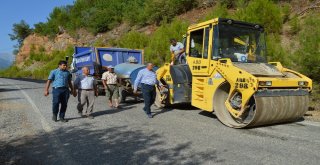 Alanya Dim Grup Yoluna Sıcak Asfalt