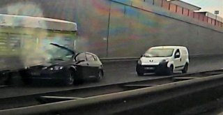 Kaza Anı Araç Kamerasına Yansıdı