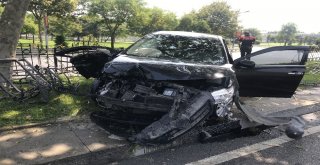 Şişlide Kontrolden Çıkan Araç Ortalığı Savaş Alanına Çevirdi