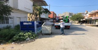Samandağda Çöp Konteynerleri Dezenfekte Ediliyor