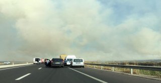 Bismilde Anız Yangını Zincirleme Kazaya Neden Oldu