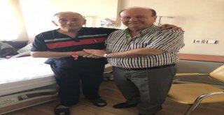 Özakcandan Muhtar Çamoğluna Geçmiş Olsun Ziyareti