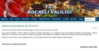 Kocaeli Valiliğinden Körfezdeki İntiharla İlgili Açıklama