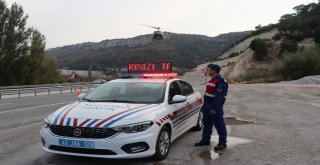 Jandarmadan Helikopterle Trafik Denetimi