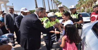 Vali Su Trafik Denetimine Katıldı