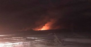 Anız Yangını Fabrikalara Sıçramadan Söndürüldü