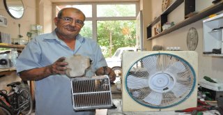 (Özel) Sıcaktan Bunaldı, Otomobil Radyatörüyle Vantilatörü Birleştirerek Klima Yaptı