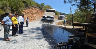 Alanya Akçatı-Uğurlu Mahalleleri Grup Yolu Asfaltla Güzelleşiyor