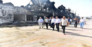 Türel Osbde Yanan Fabrikayı Ziyaret Etti